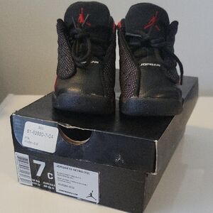 Jordan Kids Retro 13 Black and Red Shoes